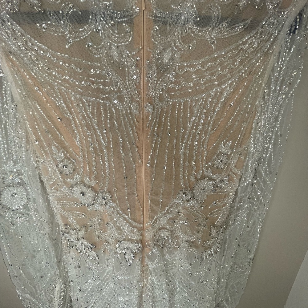 Albina Dyla inspired Couture Custom Lace Beaded Wedding/Prom Gown - Picture 12 of 13